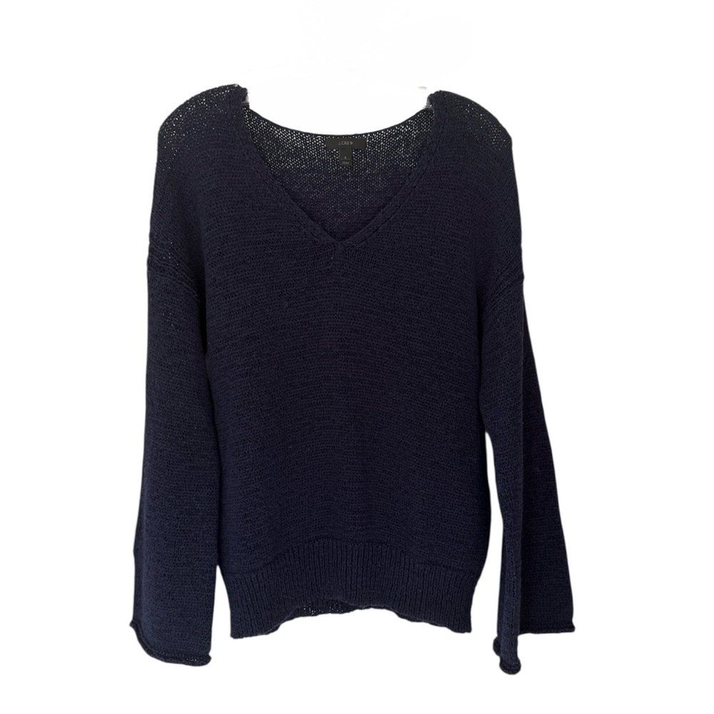 J. Crew Deep Blue V-Neck Sweater